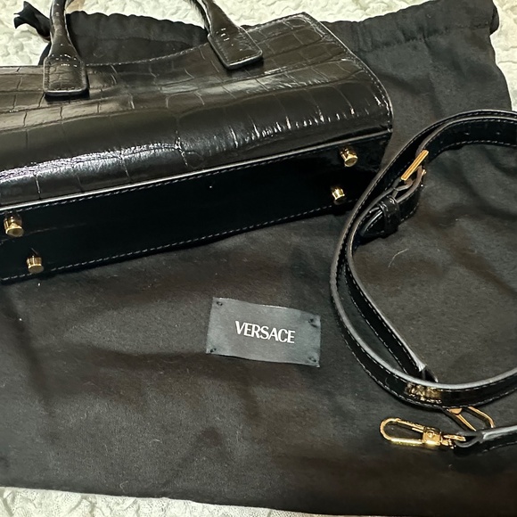Versace Medusa 95 croc effect small tote bag - Picture 5 of 9